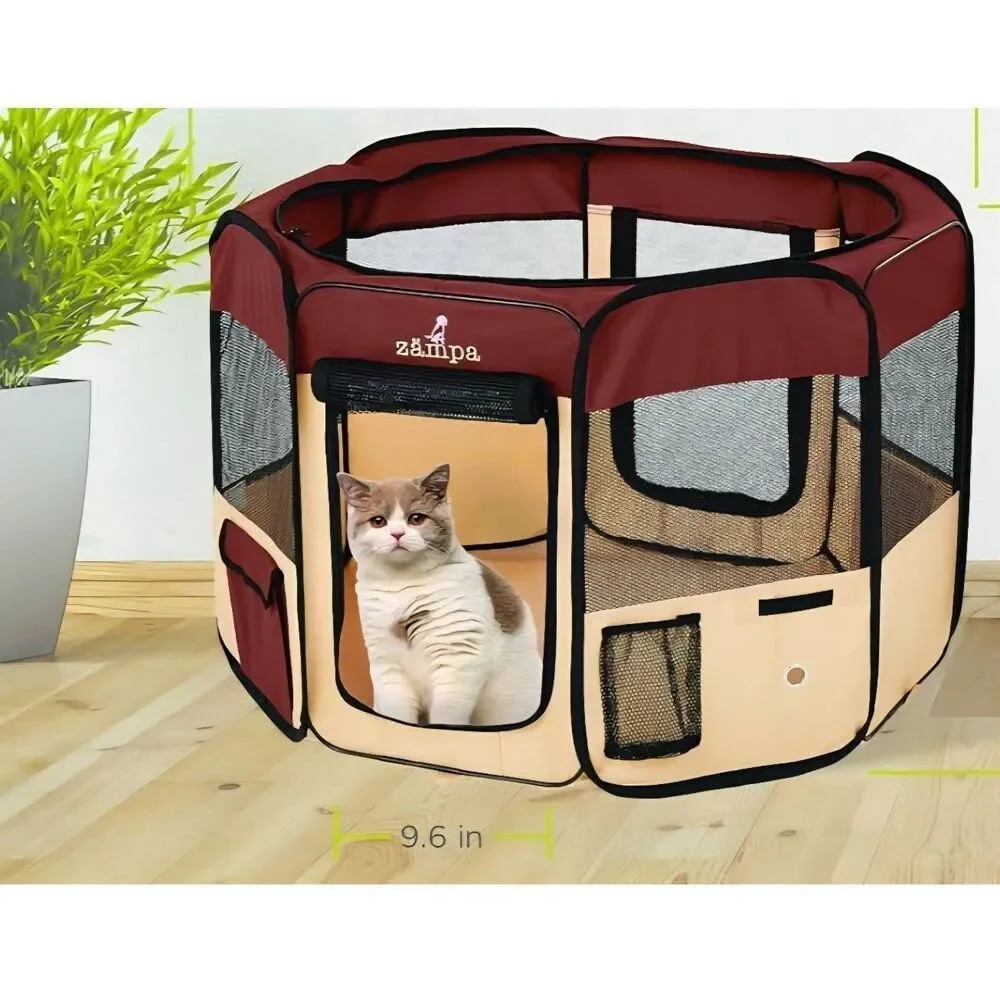 Zampa Pop Up Portable Playpen for Dog and Cat, Foldable | Indoor/Outdoor, NEW